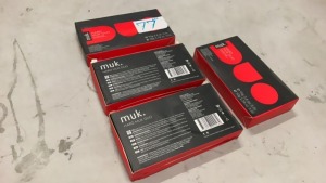 4x Muk Hard Muk Styling Mud 95g + 50g Duo Pack - 5