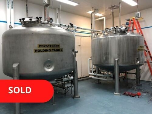 *SOLD* Holding Tank Room (MF114) comprising; ETECH Industries Holding Tank (1), Teralba Industries Holding Tank (2) and assorted componentry.