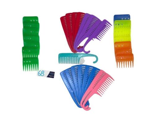 40x Mixed Shower Combs & Wide Tooth Detanglers