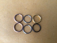 6x Titanium Closed Rings - 8mm - 2