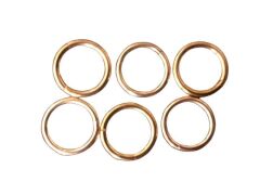 DNL 6x Titannium Fine Rose Gold Toned Closed ring - 10mm