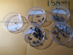 Mixed Crystal Barbell Piercing Caps - 3