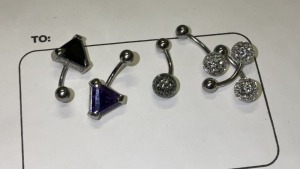 5x Belly Button Rings - 3