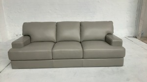 Melbourne 3 Seater Leather Sofa - 2