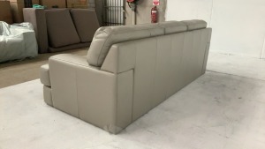 Melbourne 3 Seater Leather Sofa - 4