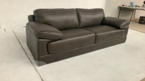 Park Avenue 3 Seater Leather Sofa - 3