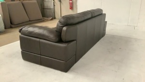 Park Avenue 3 Seater Leather Sofa - 4