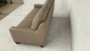 Brighton 3 Seater Leather Sofa - 4