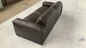 Softy 3 Seater Leather Sofa - 4