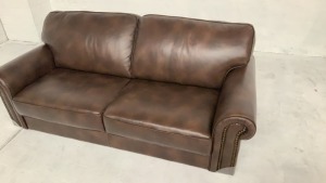 Cambridge 3 Seater Leather Sofa - 2