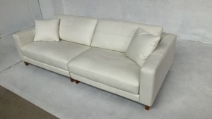 Zara 4 Seater Leather Sofa - 2