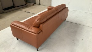 Dane 3 Seater Leather Sofa - 4