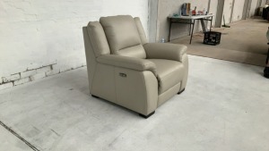 Carlton Leather Electric Recliner Armchair - 3