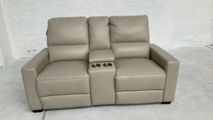 Encore X 2 Seater Leather Electric Recliner with Console - 2