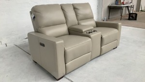 Encore X 2 Seater Leather Electric Recliner with Console - 4