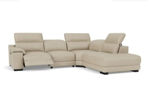 Austin 5 Seater Leather Modular Lounge with Electric Recliner