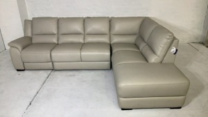 DNL Carlton 5 Seater Leather Modular Lounge - 2