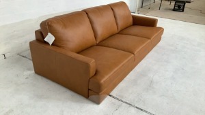 Felix 3 Seater Leather Sofa - 3