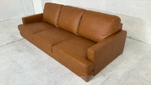 Felix 3 Seater Leather Sofa - 4