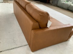 Felix 3 Seater Leather Sofa - 6