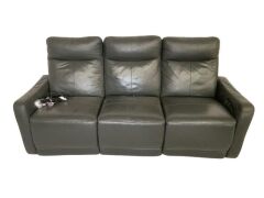 3 Seater Leather Electric Recliner Sofa