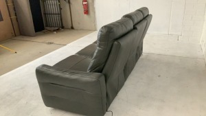 3 Seater Leather Electric Recliner Sofa - 5