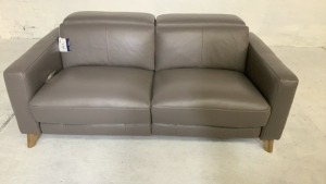 Dixon 2.5 Seater Leather Electric Recliner Sofa - 3