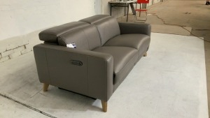 Dixon 2.5 Seater Leather Electric Recliner Sofa - 4