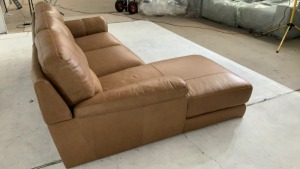 Dion 2.5 Seater Leather Modular Lounge - 5