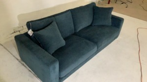 Zara Petite 3 Seater Fabric Sofa - 3