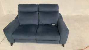 2 Seater Fabric Electric Recliner Sofa - 2