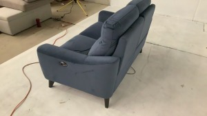 2 Seater Fabric Electric Recliner Sofa - 5