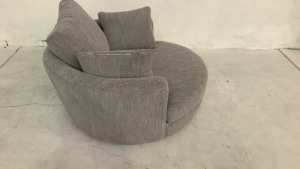 Snuggle Swivel Fabric Armchair - 3