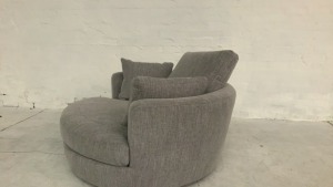 Snuggle Swivel Fabric Armchair - 4