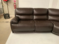 Atlanta 5 Seater Leather Electric Recliner Modular Lounge - 3