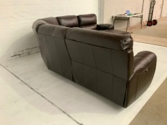 Atlanta 5 Seater Leather Electric Recliner Modular Lounge - 7