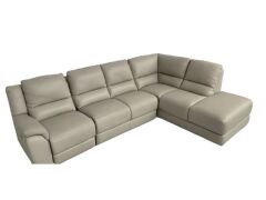 DNL Carlton 5 Seater Leather Modular Lounge with Chaise