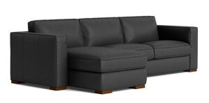 Minorca 2 Seater Leather Modular Lounge with Chaise
