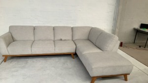 Heston Fabric Corner Modular Lounge with Chaise - 2