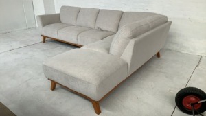 Heston Fabric Corner Modular Lounge with Chaise - 3