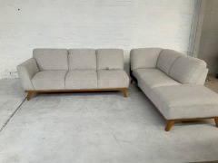 Heston Fabric Corner Modular Lounge with Chaise - 7