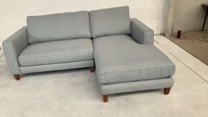 Zara Petite 2 Seater Fabric Modular Lounge with Right Arm Facing Chaise - 2