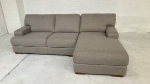 Melbourne 2.5 Seater Fabric Modular Lounge with Chaise - 2