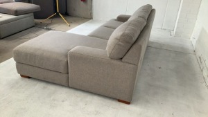 Melbourne 2.5 Seater Fabric Modular Lounge with Chaise - 4