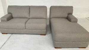 Melbourne 2.5 Seater Fabric Modular Lounge with Chaise - 6