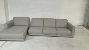 Alana 2.5 Seater Fabric Modular Lounge with Left Arm Facing Chaise - 7