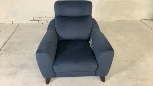 Fabric Electric Recliner Armchair - 2