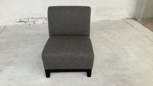 Harper Armless Fabric Chair - 2