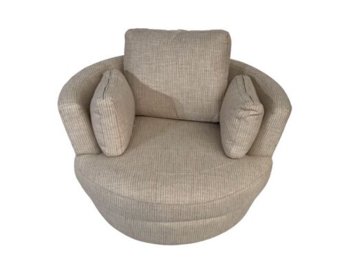 DNL Snuggle Petite Swivel Fabric Armchair