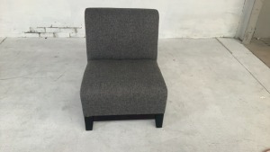 Harper Armless Fabric Chair - 2